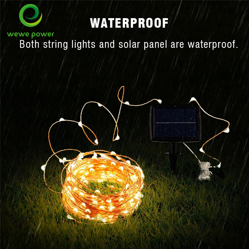 wateproof solar garden string lights